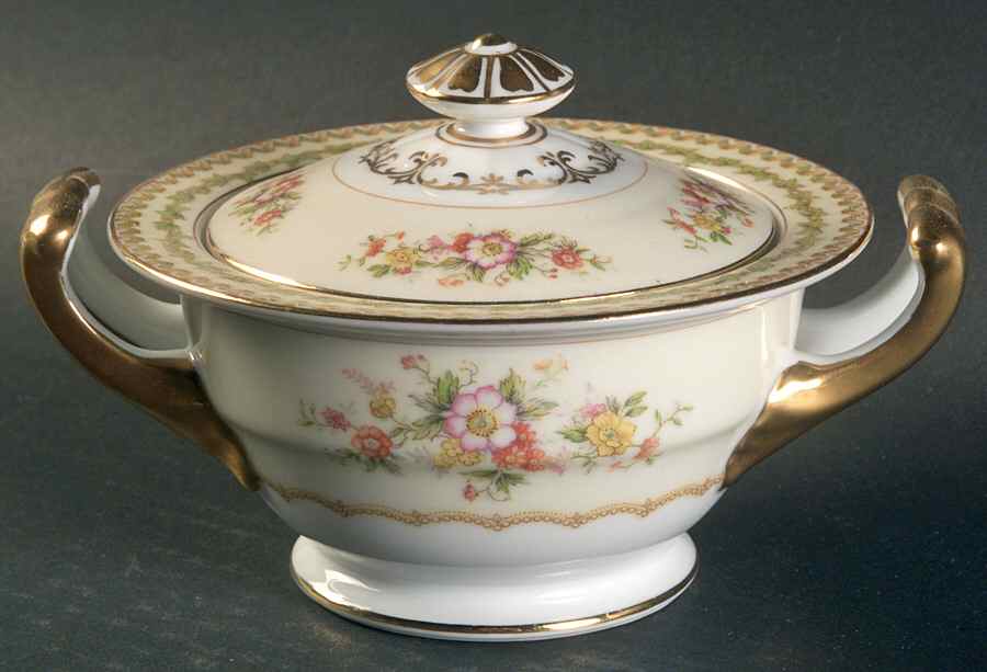 Alcona Sugar Bowl & Lid by Noritake-1