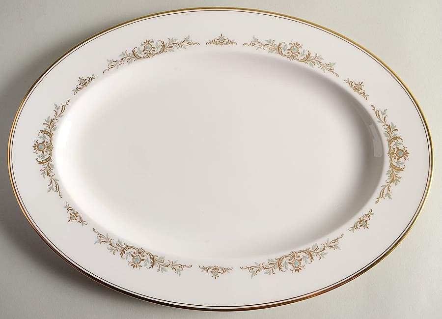 Aldridge 14" Oval Serving Platter by Noritake-1