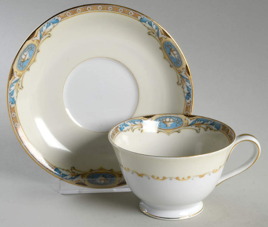 Alden Footed Cup & Saucer Set by Noritake-1