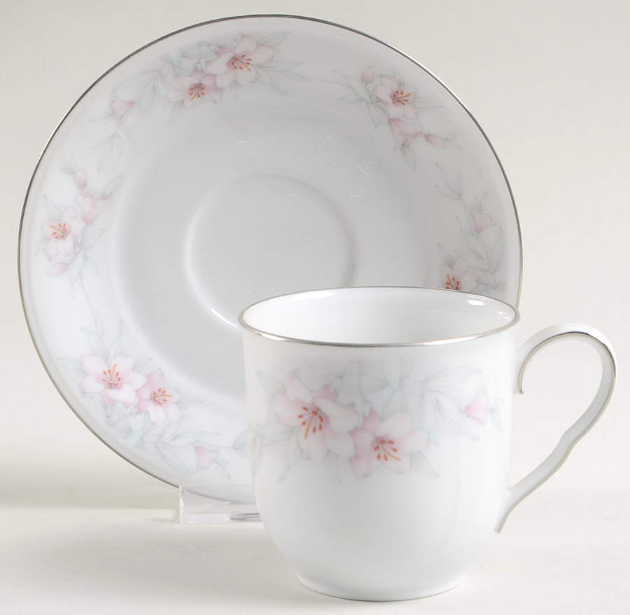 Alexandria Flat Cup & Saucer Set by Noritake-1