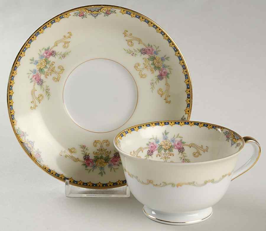 Alford Footed Cup & Saucer Set by Noritake-1