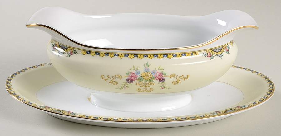 Alford Gravy Boat with Attached Underplate by Noritake-1