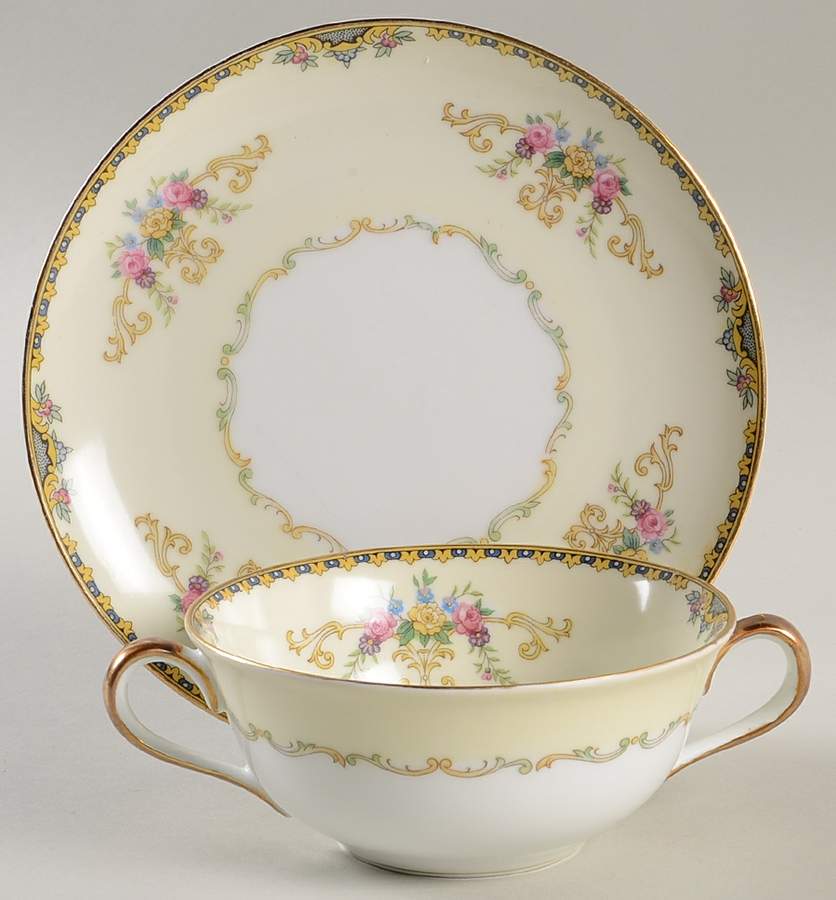 Alford Flat Cream Soup Bowl & Saucer Set by Noritake-1