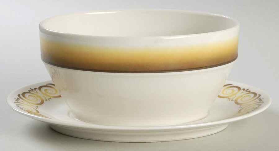 Alhambra Gravy Boat with Attached Underplate by Noritake-1