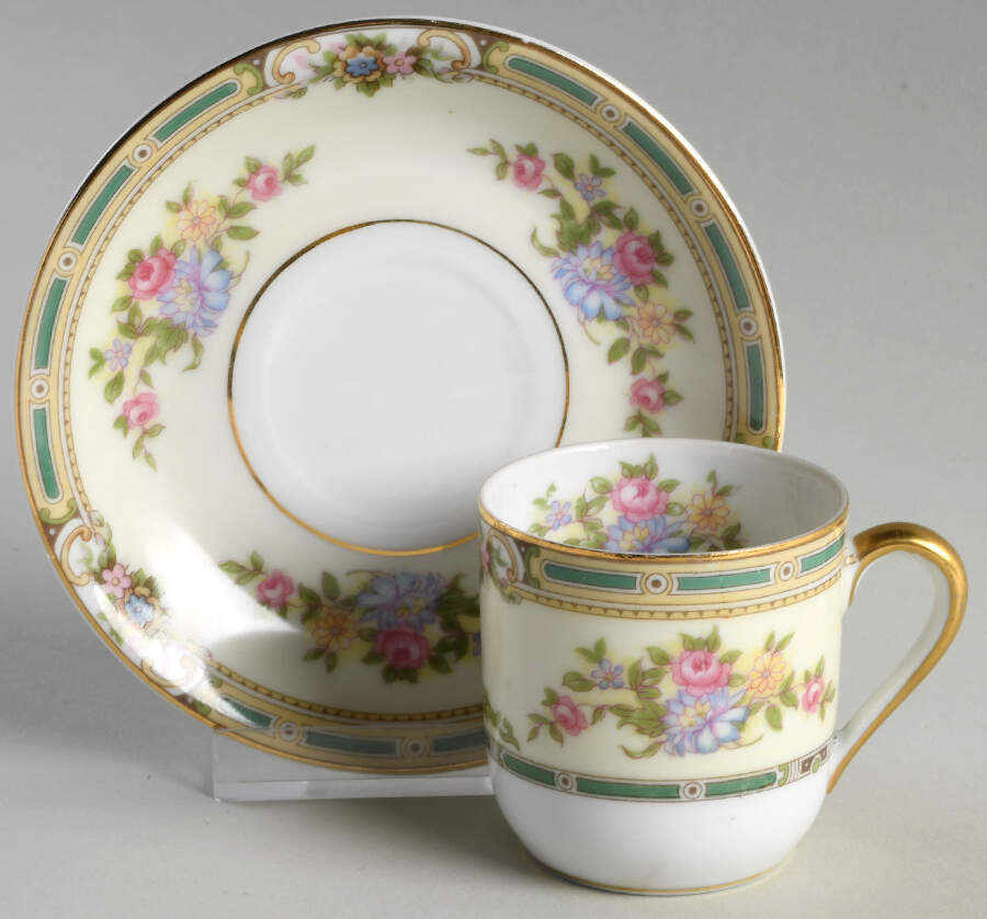 Alicia Flat Demitasse Cup & Saucer Set by Noritake-1