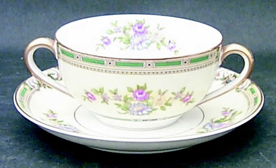 Alicia Flat Bouillon Cup & Saucer by Noritake-1