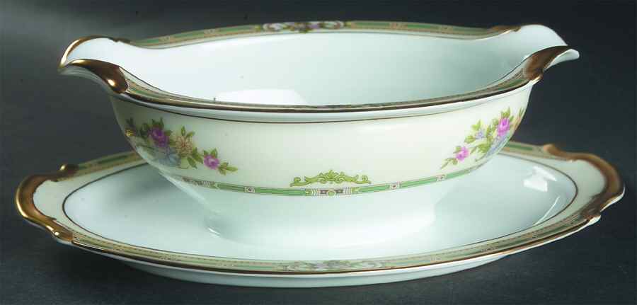 Alicia Gravy Boat with Attached Underplate by Noritake-1