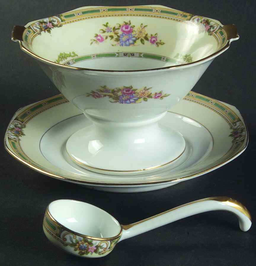 Alicia Mayonnaise & Ladle w/Underplate by Noritake-1