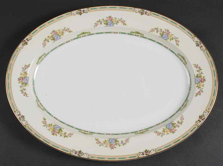 Alicia 16" Oval Serving Platter by Noritake-1