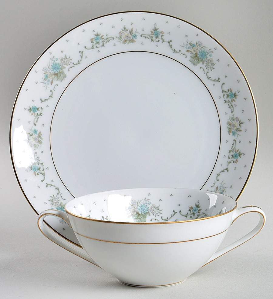 Allston Flat Cream Soup Bowl & Saucer Set by Noritake-1