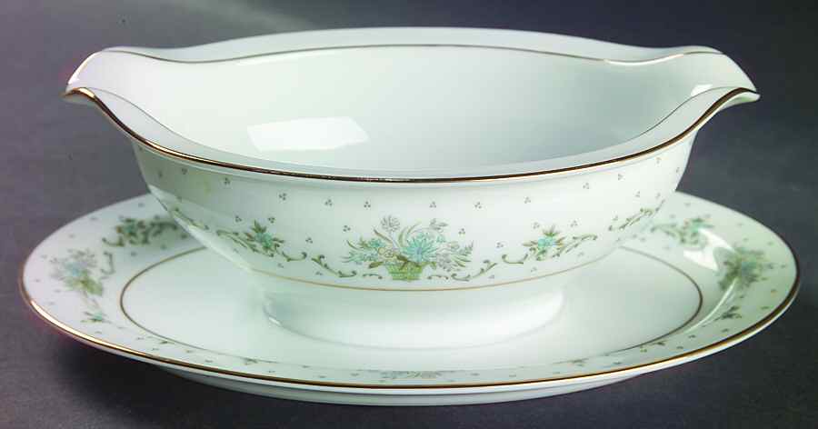 Allston Gravy Boat with Attached Underplate by Noritake-1