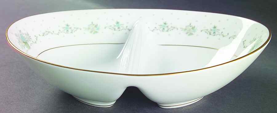 Allston 10" Oval Divided Vegetable Bowl by Noritake-1