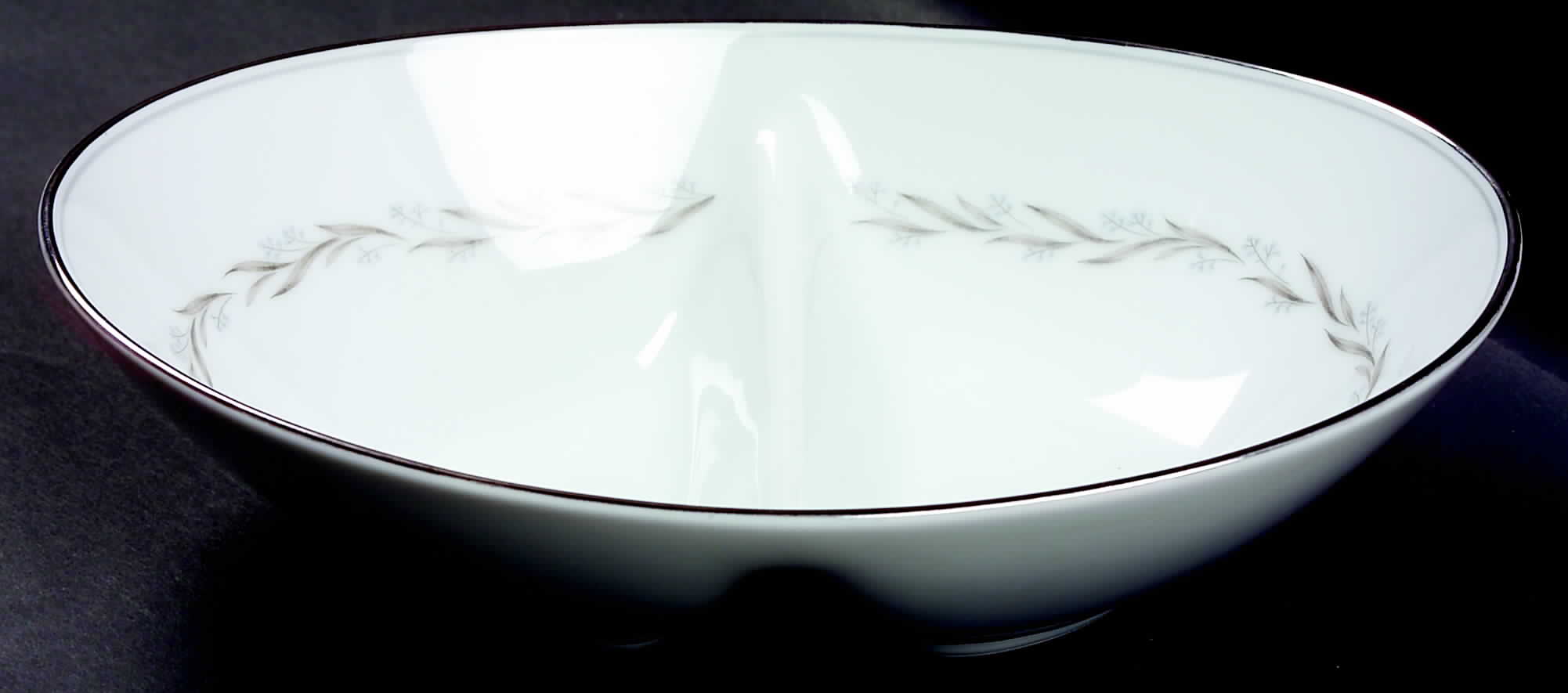 Almont 10" Oval Divided Vegetable Bowl by Noritake-1