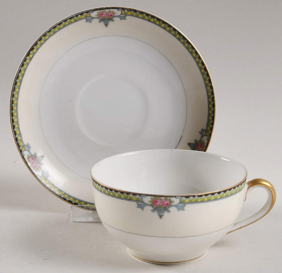 Alma Flat Cup & Saucer Set by Noritake-1