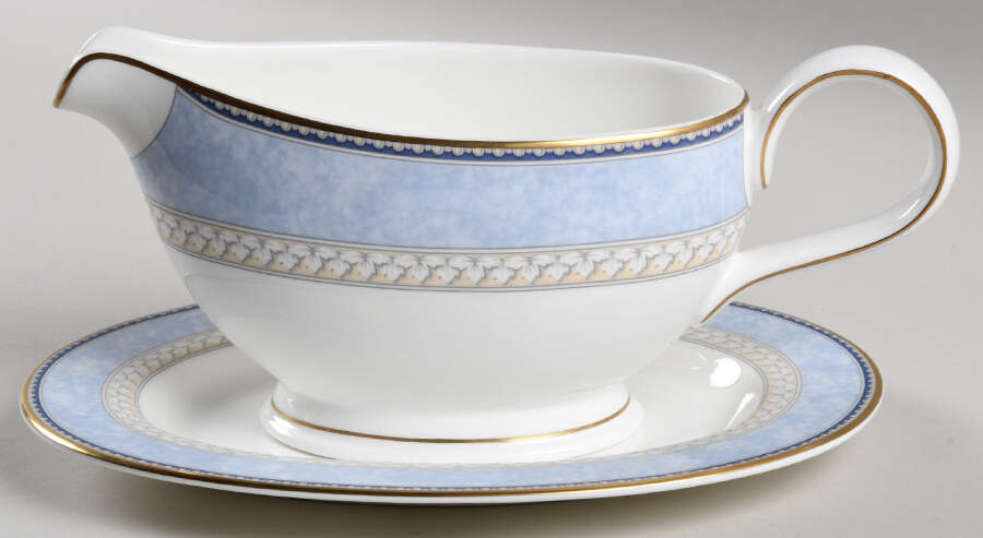 Alsatia Gravy Boat & Underplate (Relish/Butter) by Noritake-1