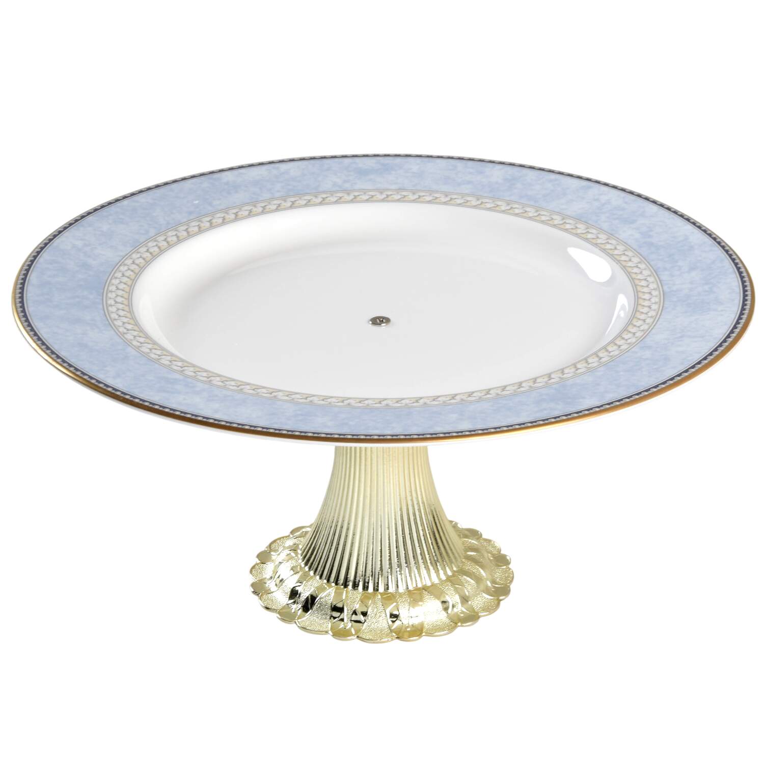 Alsatia Cake Stand with 4"-5" Metal Pedestal  Hc by Noritake-1