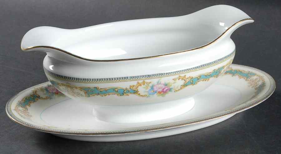 Althea Gravy Boat with Attached Underplate by Noritake-1