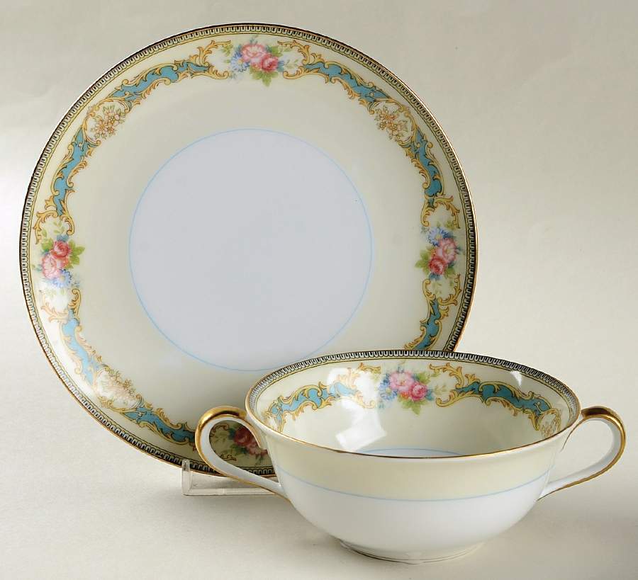 Althea Flat Cream Soup Bowl & Saucer Set by Noritake-1