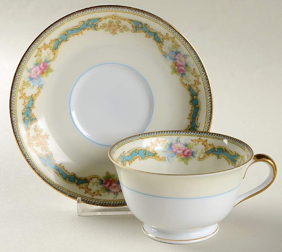 Althea Footed Cup & Saucer Set by Noritake-1