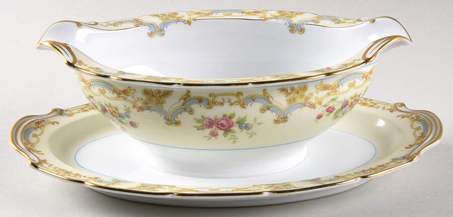 Alvadore Gravy Boat with Attached Underplate by Noritake-1