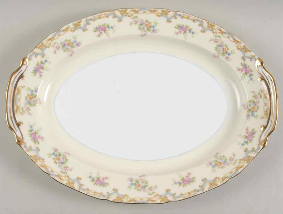 Alvadore 16" Oval Serving Platter by Noritake-1