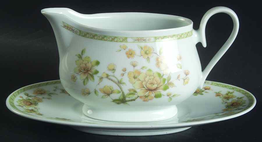 Amapola Gravy Boat & Underplate (Relish/Butter) by Noritake-1