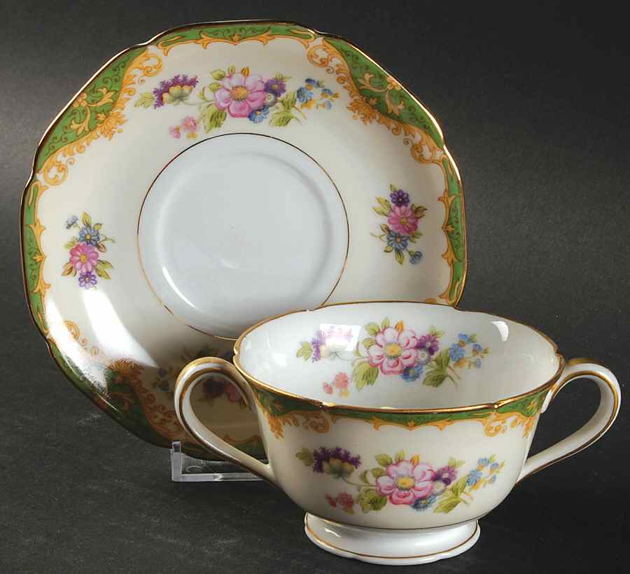 Amazon Bouillon Cup & Saucer by Noritake-1