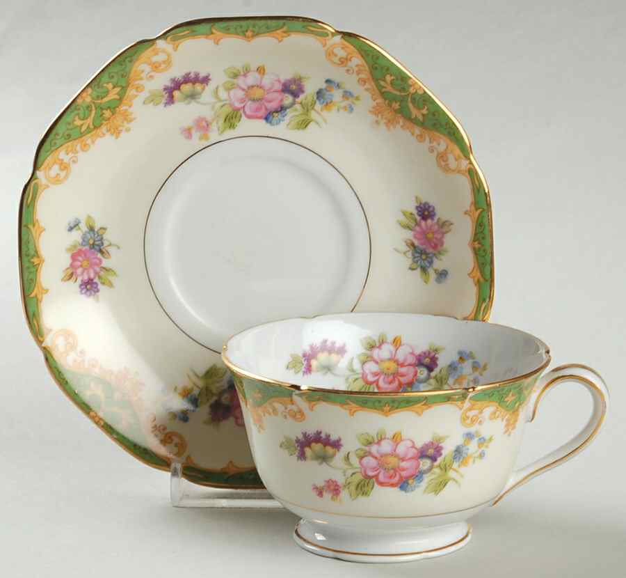 Amazon Footed Cup & Saucer Set by Noritake-1