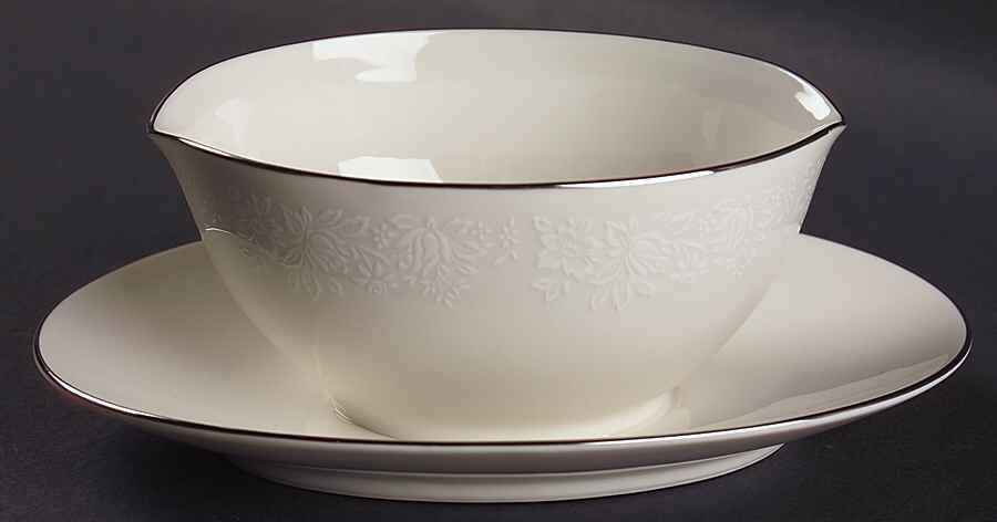 Ambrosia Gravy Boat with Attached Underplate by Noritake-1