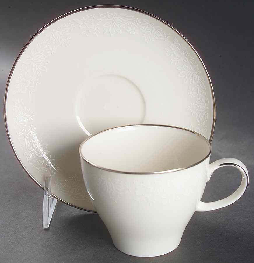 Ambrosia Flat Cup & Saucer Set by Noritake-1