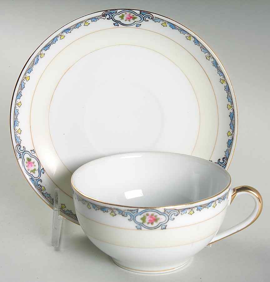 Amesbury Flat Cup & Saucer Set by Noritake-1