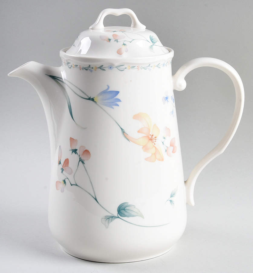 American Flowers Tea/Coffee Pot & Lid by Noritake-1