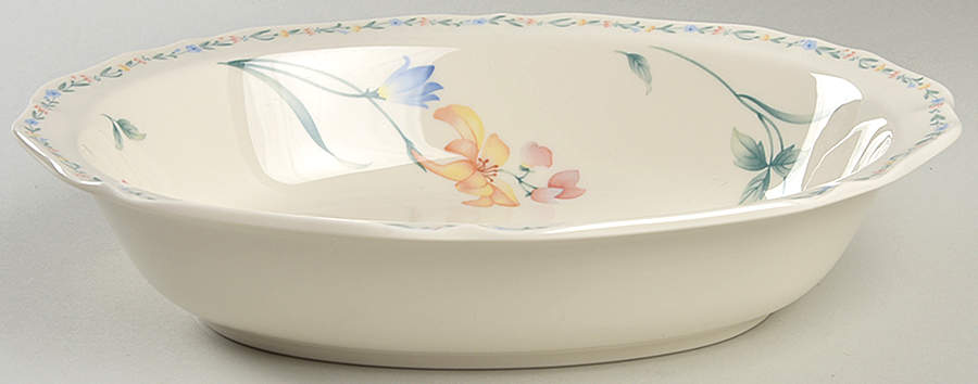 American Flowers 11" Oval Vegetable Bowl by Noritake-1