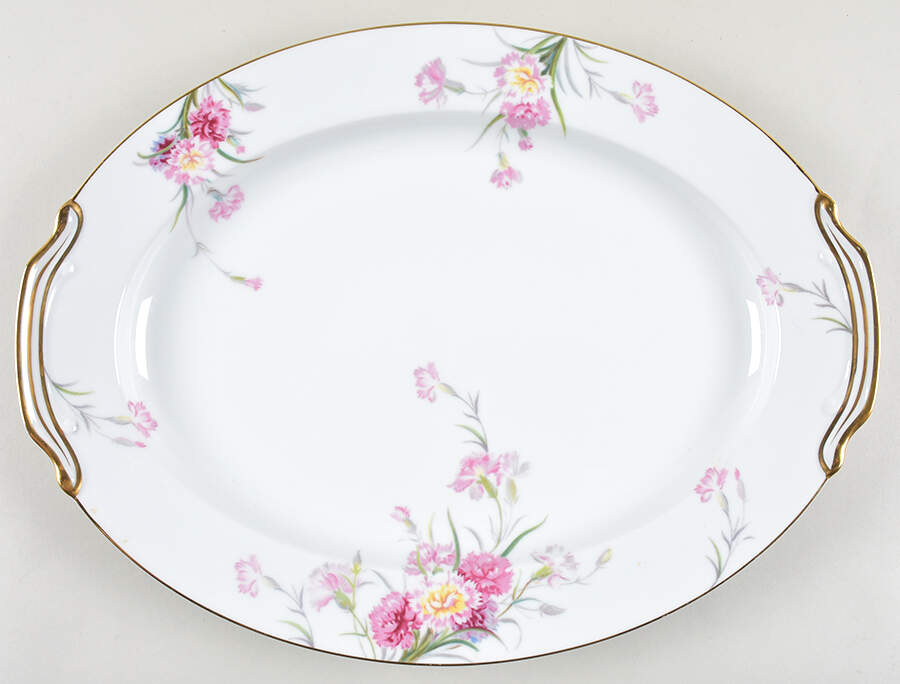 Amherst Gold Trim 16" Oval Serving Platter by Noritake-1
