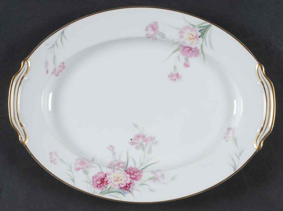Amherst Gold Trim 11" Oval Serving Platter by Noritake-1