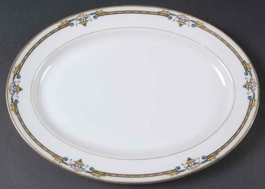 Amiston 13" Oval Serving Platter by Noritake-1