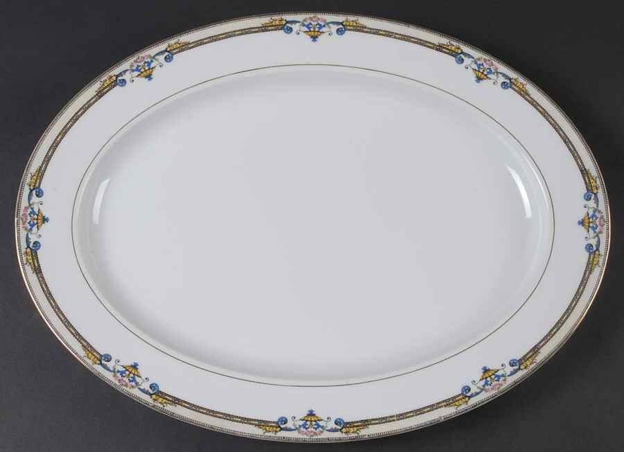 Amiston 16" Oval Serving Platter by Noritake-1