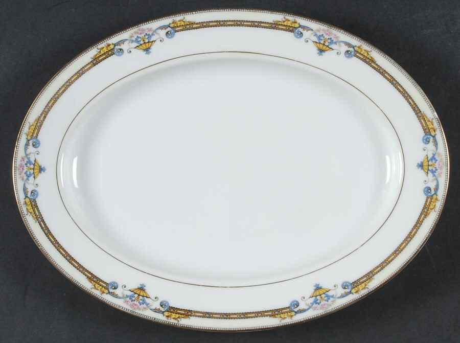 Amiston 11" Oval Serving Platter by Noritake-1