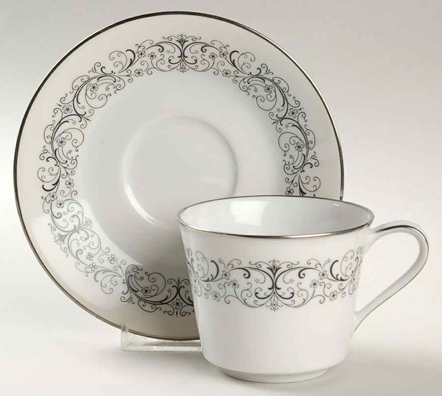 Amor Flat Cup & Saucer Set by Noritake-1