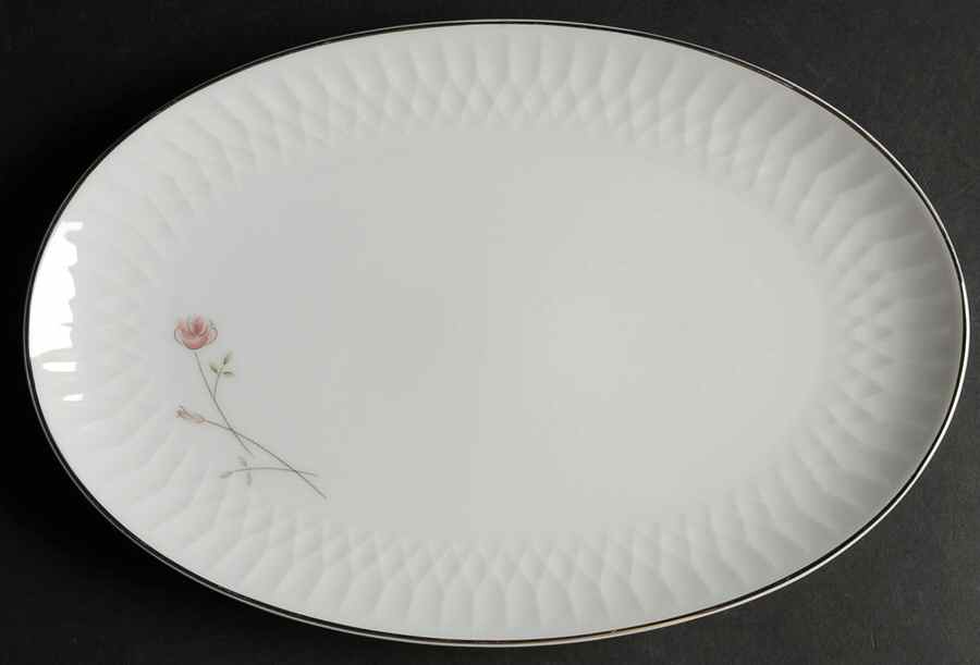 Amorette 12" Oval Serving Platter by Noritake-1