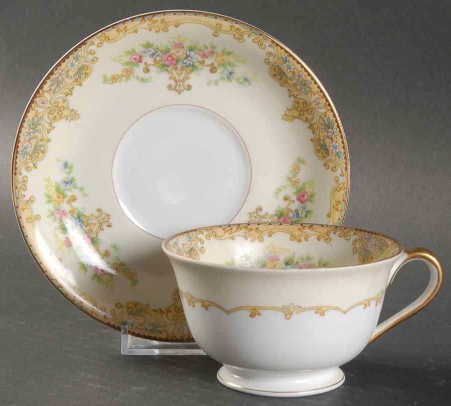 Ancona Footed Cup & Saucer Set by Noritake-1