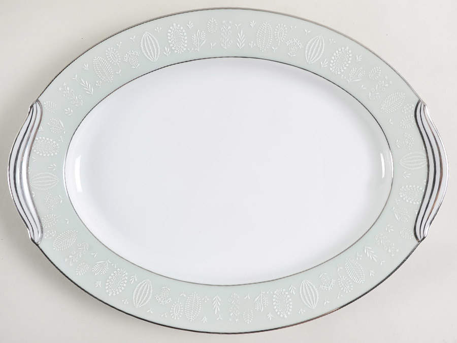 Andover 11" Oval Serving Platter by Noritake-1