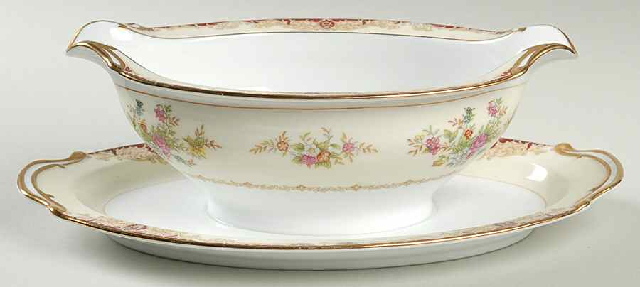 Andrea Gravy Boat with Attached Underplate by Noritake-1