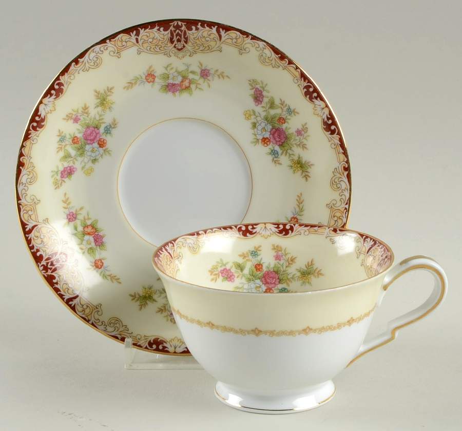 Andrea Footed Cup & Saucer Set by Noritake-1