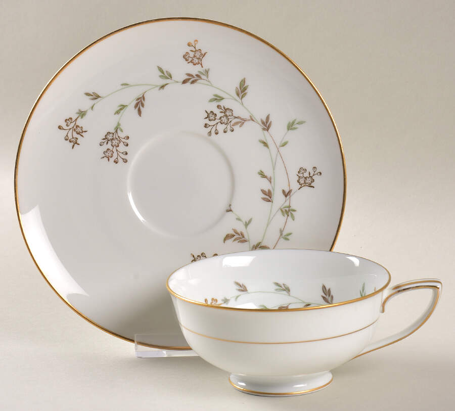Andrea Footed Cup & Saucer Set by Noritake-1