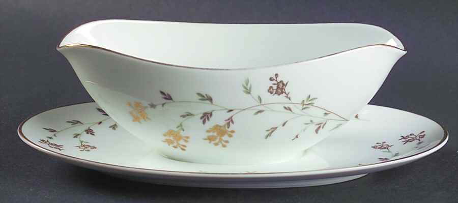 Andrea Gravy Boat with Attached Underplate by Noritake-1