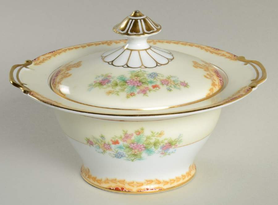 Anemone Sugar Bowl & Lid by Noritake-1