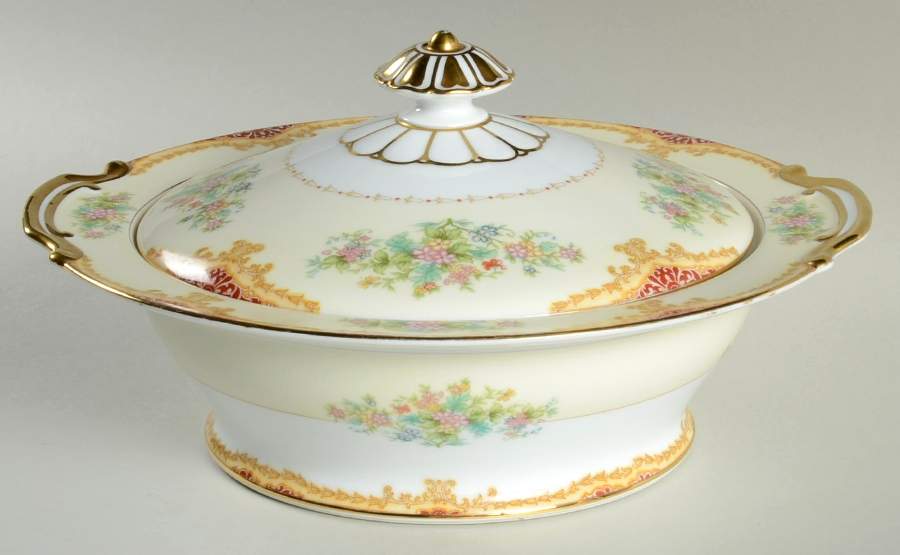 Anemone Round Covered Vegetable by Noritake-1