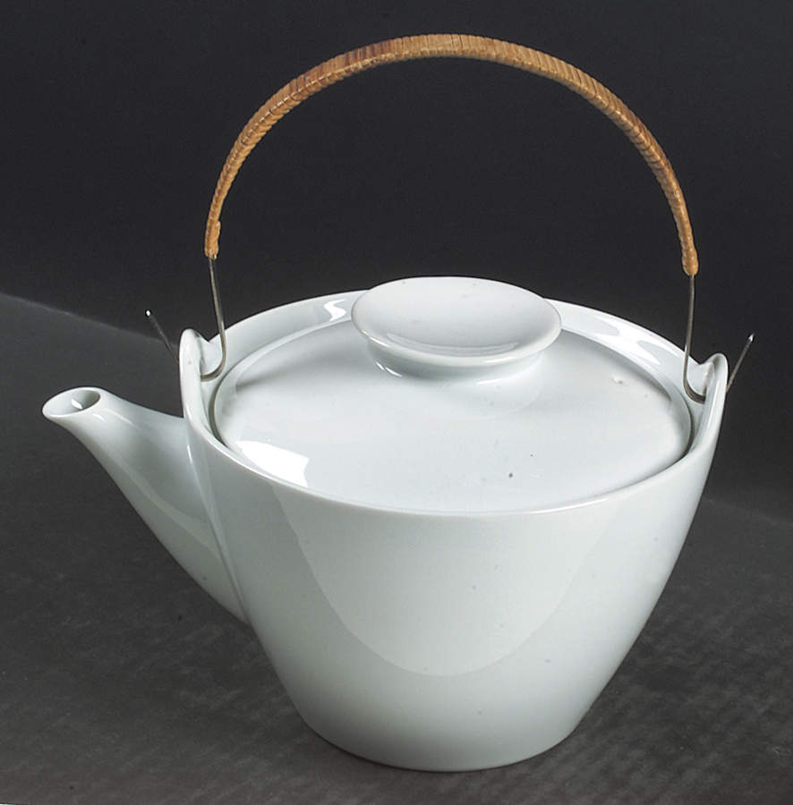 Angela White Teapot & Lid with Removable Top Handle by Noritake-1