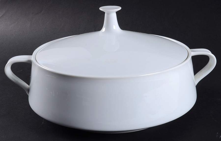 Angela White Round Covered Vegetable by Noritake-1